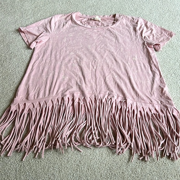 BiBi Tops - Bibi size Large fringe tee shirt